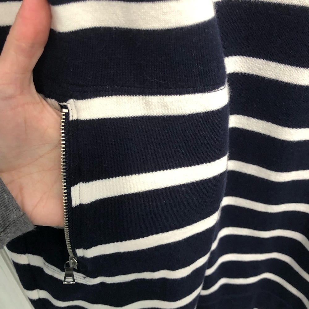 Gap Dress Nautical Mariner Navy White Stripe pockets Short Sleeve Preppy Large - Picture 8 of 15